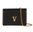 Mini Virtus Crossbody, &pound;275, Handbags, Black, Leather, Front view